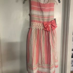 Bonnie Jean Girl Stripe pink White.